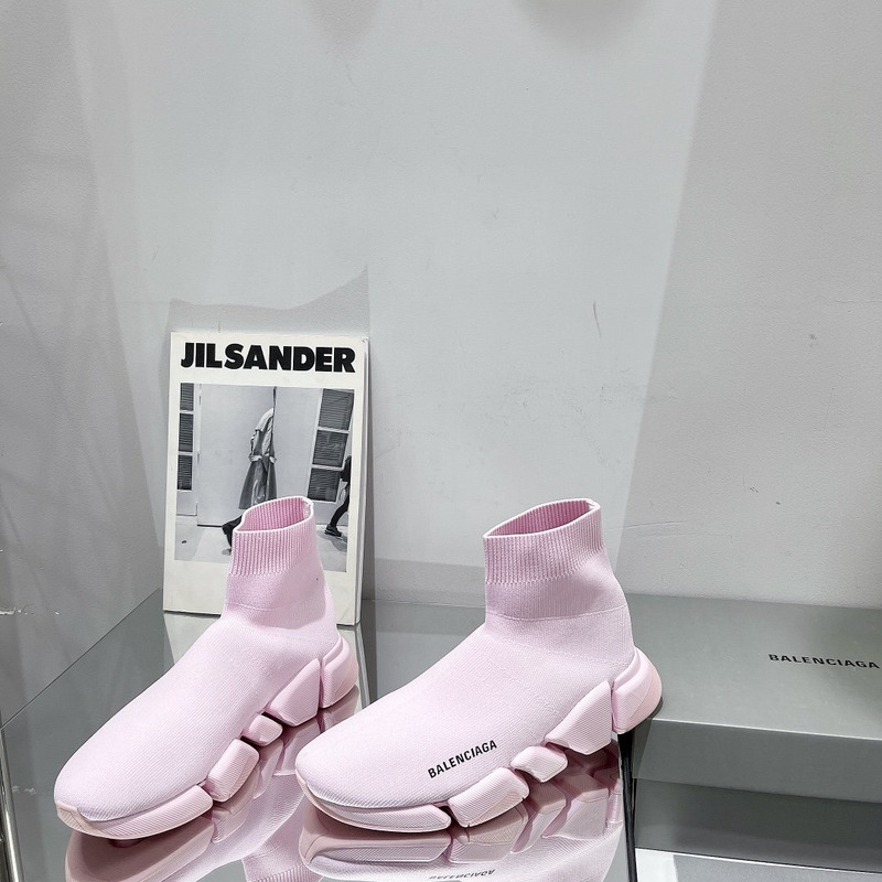 Ba*len*cia*ga speed 2.0 recycled knit sneakers pink