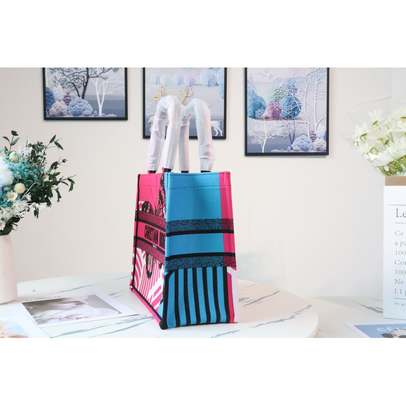 D*or butterfly book tote pink and blue
