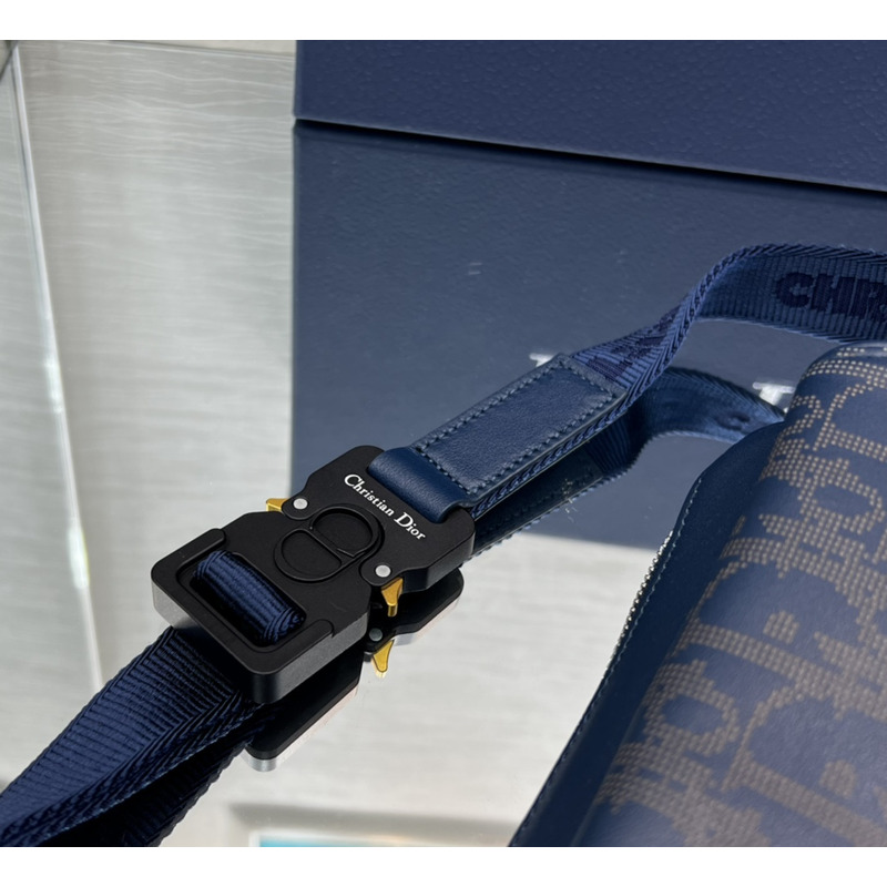 D*or mini saddle messenger bag navy blue