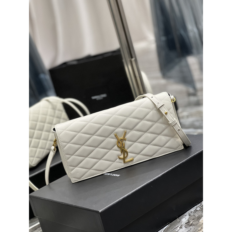Saint Laurent Becky Flap Shoulder Bag White