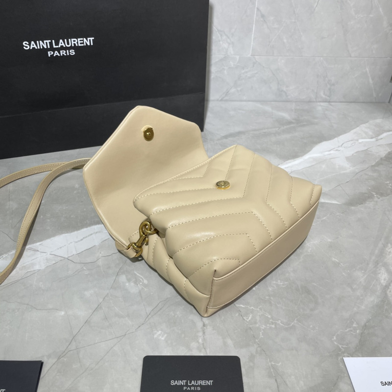 Saint Laurent Loulou Shoulder Bag Cream Yellow