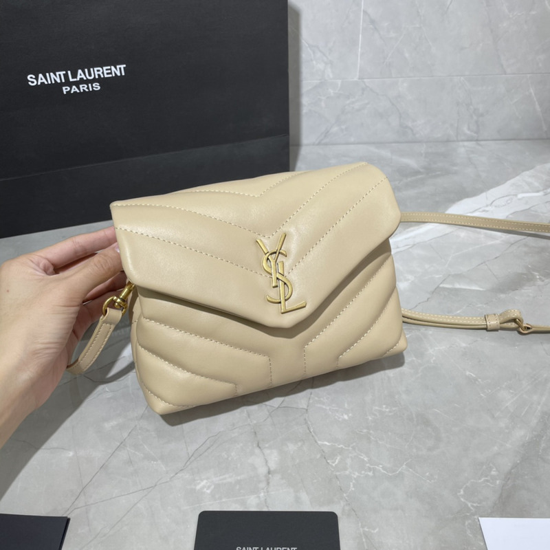 Saint Laurent Loulou Shoulder Bag Cream Yellow