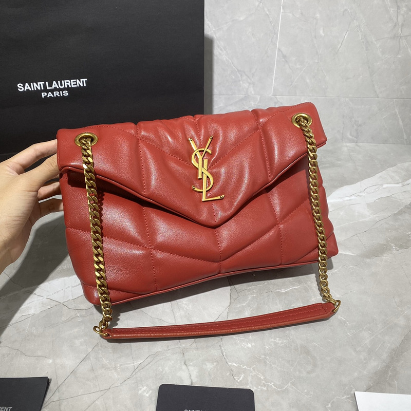Saint Laurent Toy LouLou Shoulder Bag in Red