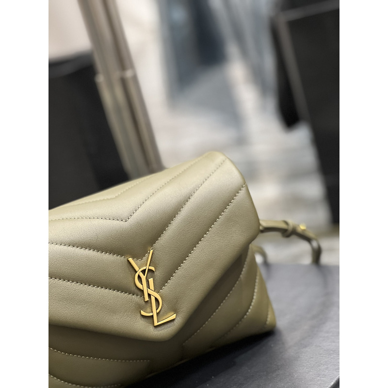 Saint Laurent Loulou Toy Leather Bag Olive Green