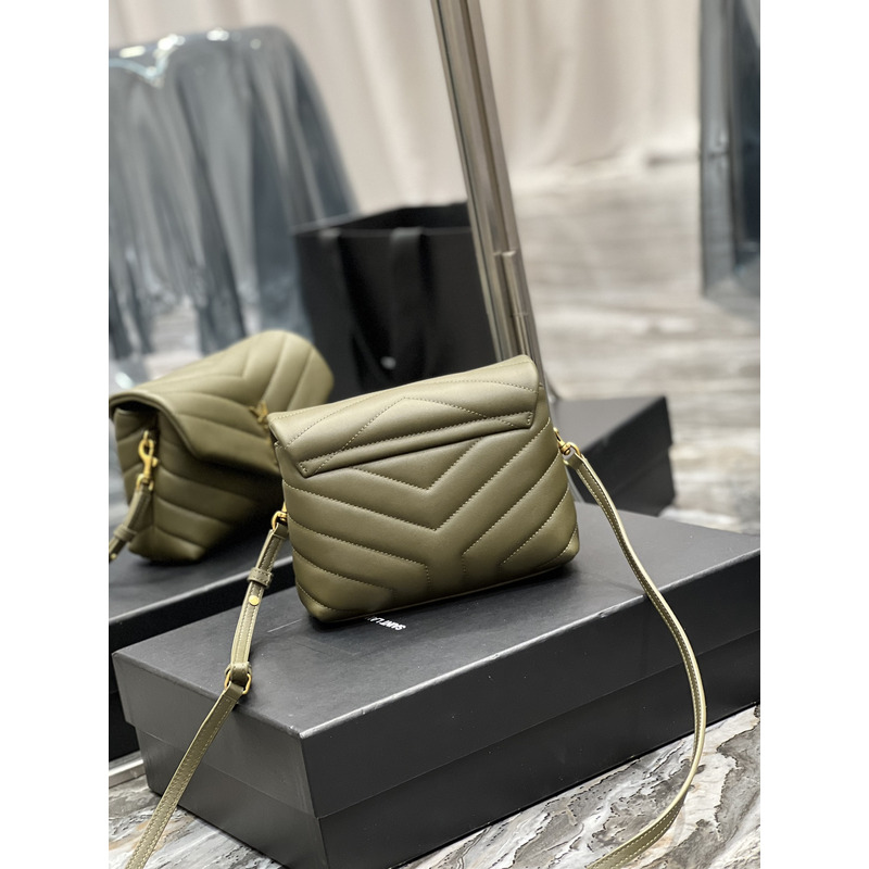 Saint Laurent Loulou Toy Leather Bag Olive Green