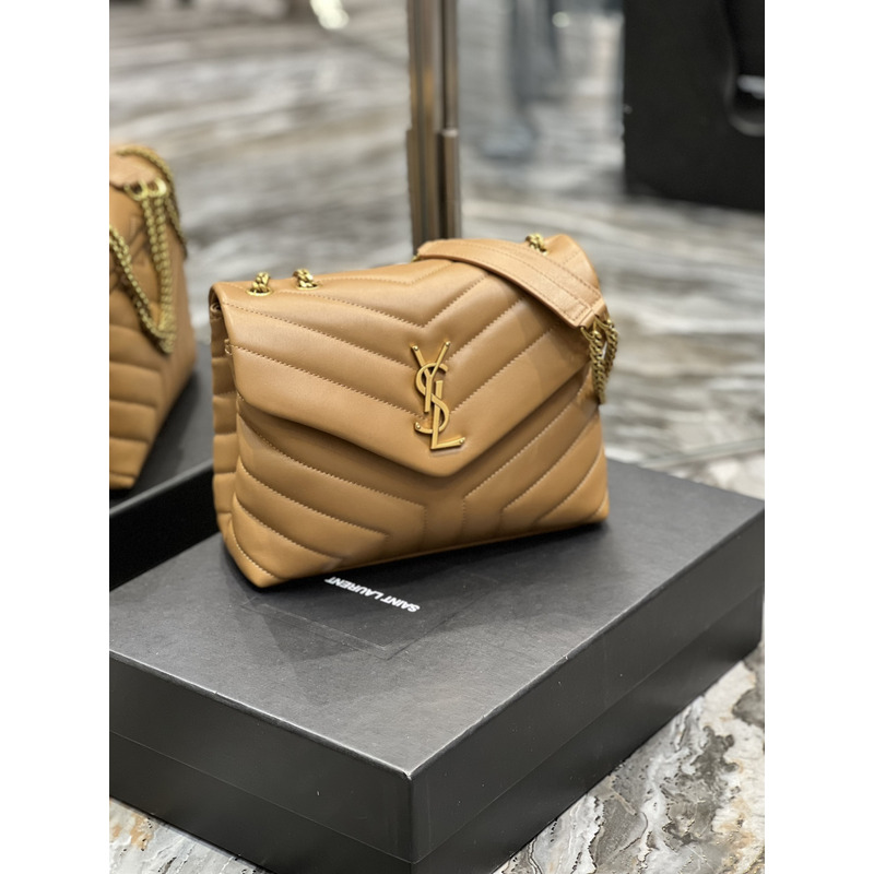 Saint Laurent Loulou Shoulder Bag Amber