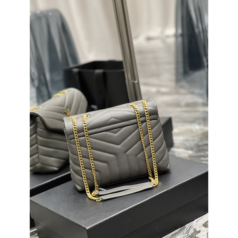 Saint Laurent Loulou Shoulder Bag Grey