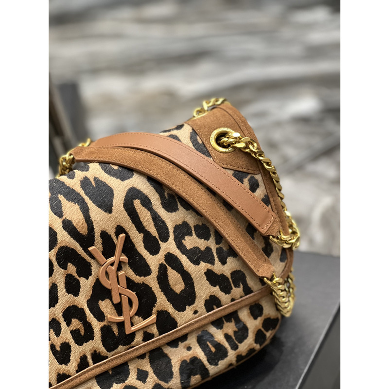 Saint Laurent Niki Leopard Print Shoulder Bag 28×20.5×8.5cm