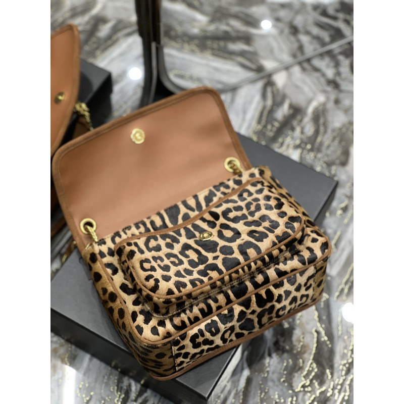Saint Laurent Niki Leopard Print Shoulder Bag 28×20.5×8.5cm