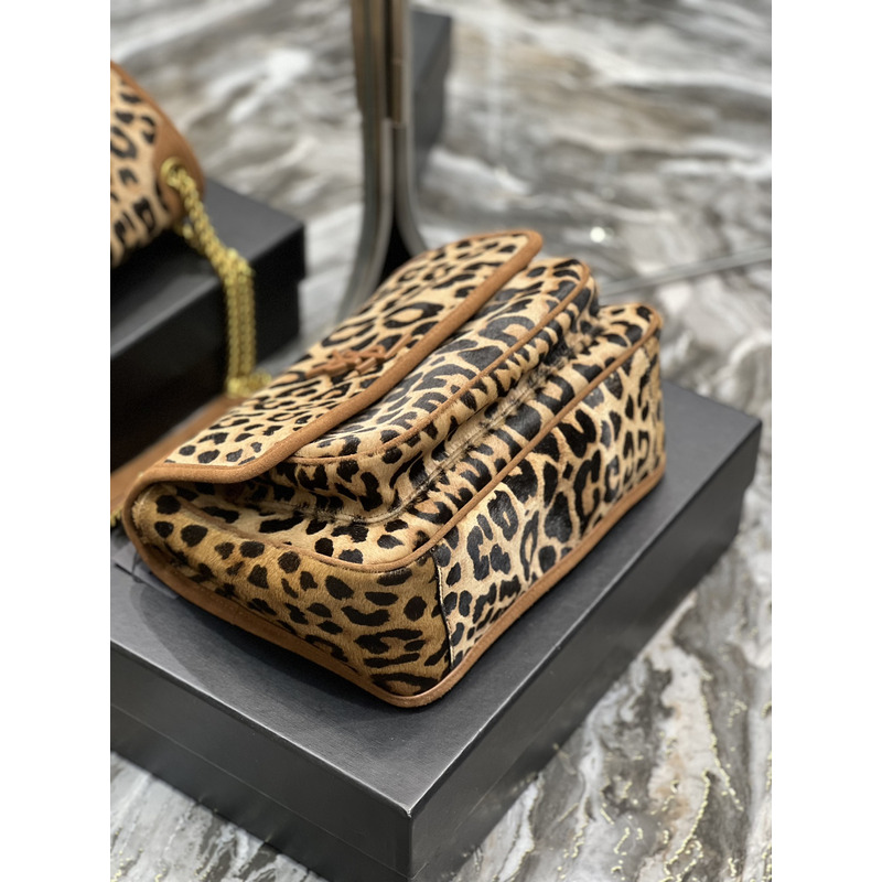 Saint Laurent Niki Leopard Print Shoulder Bag 28×20.5×8.5cm