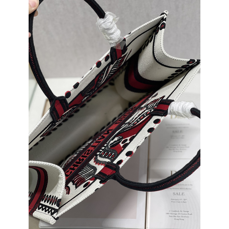 D*or ladies shopping bag graffiti tote bag 41*32cm red and white