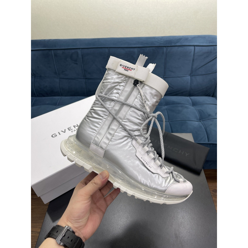 Givenchy Windproof Air Cushion Sneakers High Boots Silver
