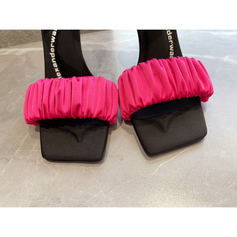 Alexander Wang Julie Scrunchie Slippers Fuchsia 10cm