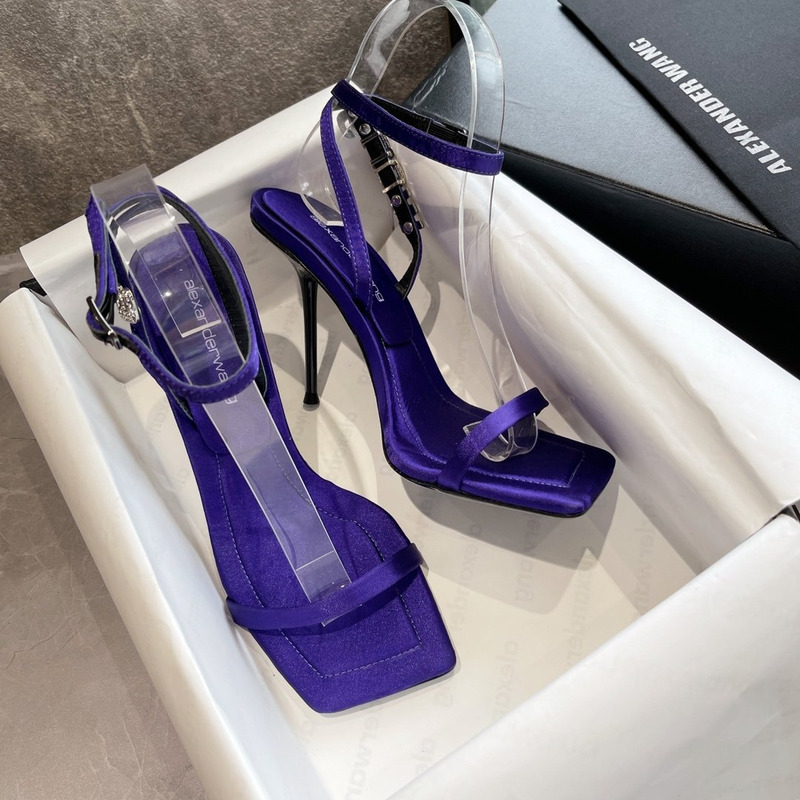 Alexander Wang Square Toe Stiletto High Heels Purple