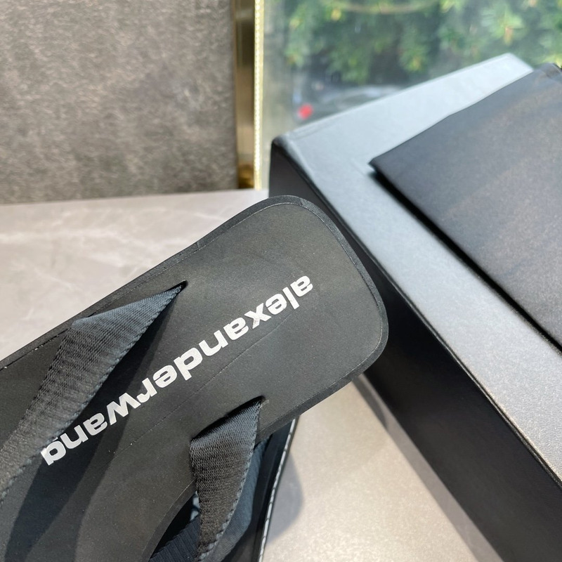 Alexander Wang Logo-print Wedge Flip-flops