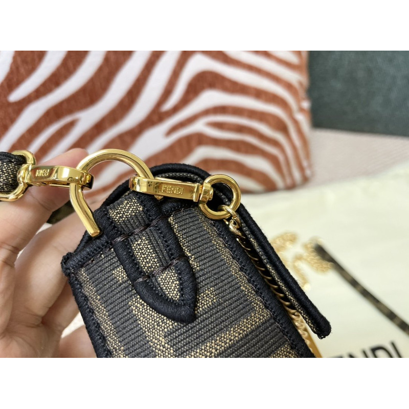 F**di ff motif mini baguette bag