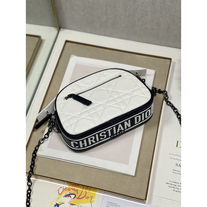 D*or small vibe hobo bag macrocannage lambskin white 22×7×15.5cm