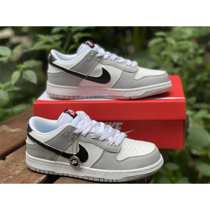 Jordan Dunk Low Glitch Swoosh White Grey GS