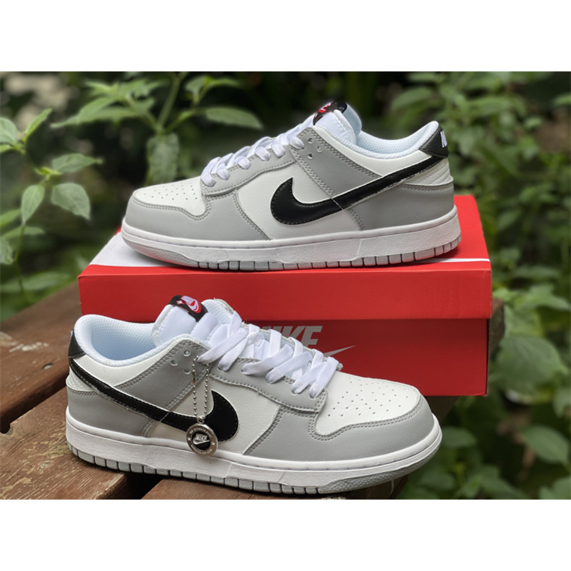 Jordan Dunk Low Glitch Swoosh White Grey GS
