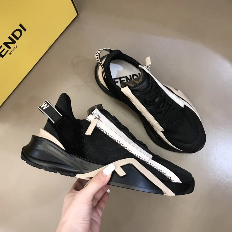 F**di nylon low-top sneakers black