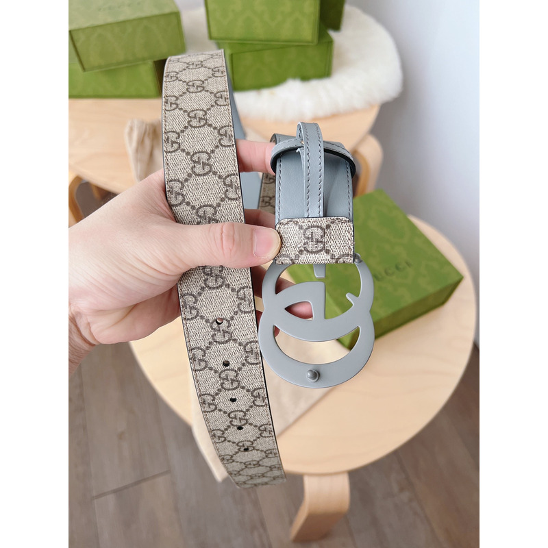 G*u*i gg marmont wide belt grey