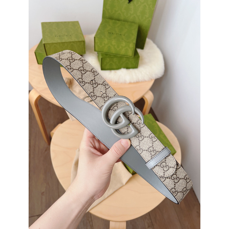 G*u*i gg marmont wide belt grey