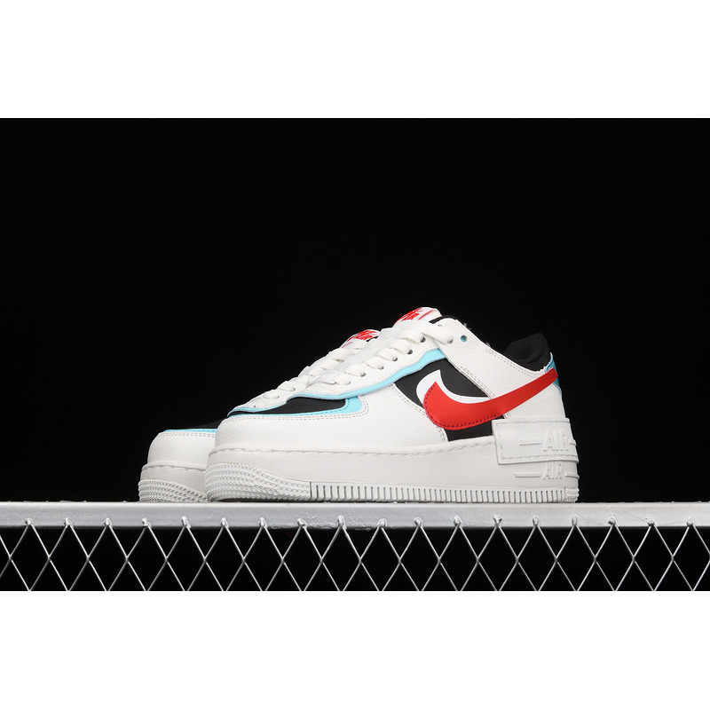Nike Air Force 1 Shadow Bleached Aqua Chile Red DA4291-100