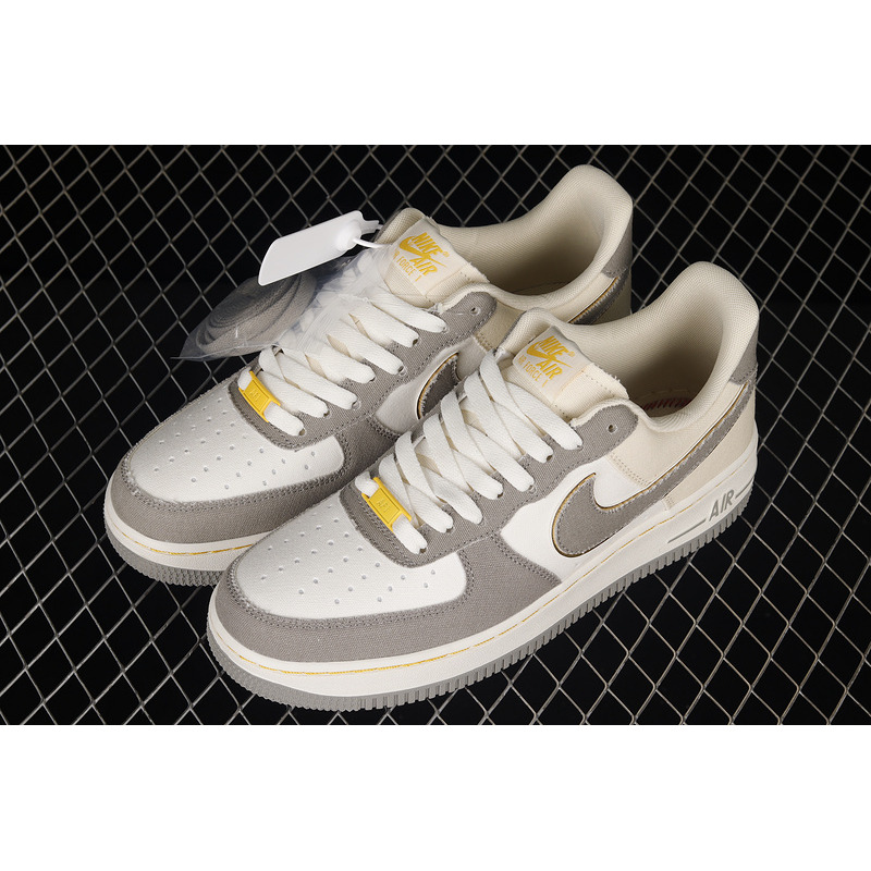 Nike Air Force 1 07 Low Grey Metallic Gold White 315122-666