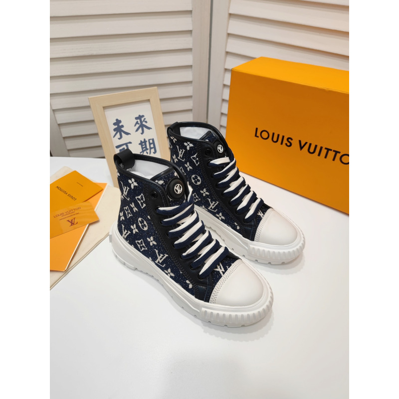LV Squad Monogram High-Top Sneaker Black