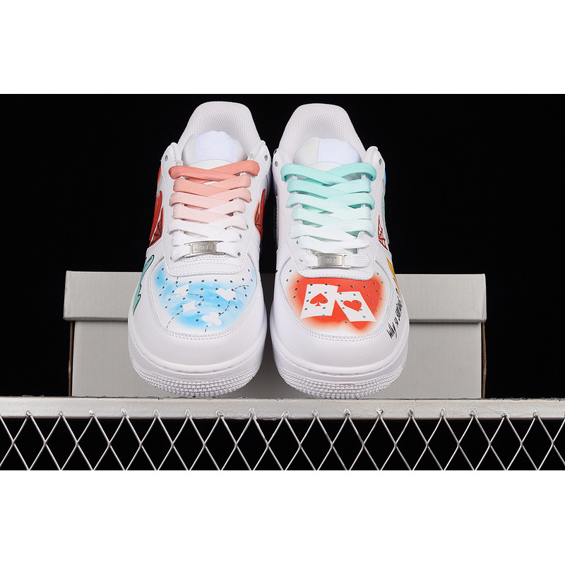 Nike Air Force 1 07 Low White Sky Blue Red Multi Color CW2288-115