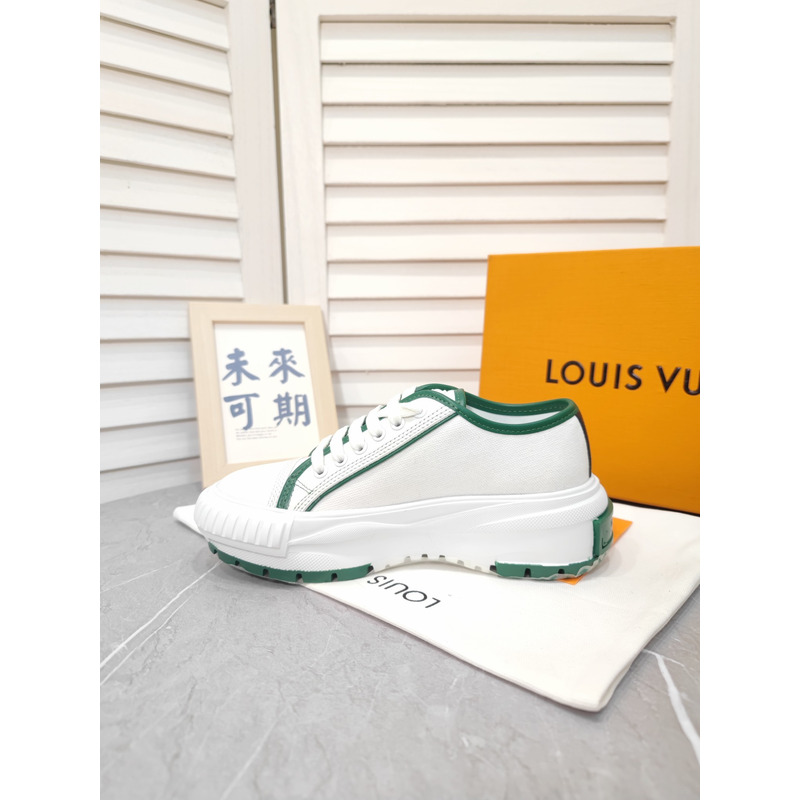 LV Squad Sneaker White Green