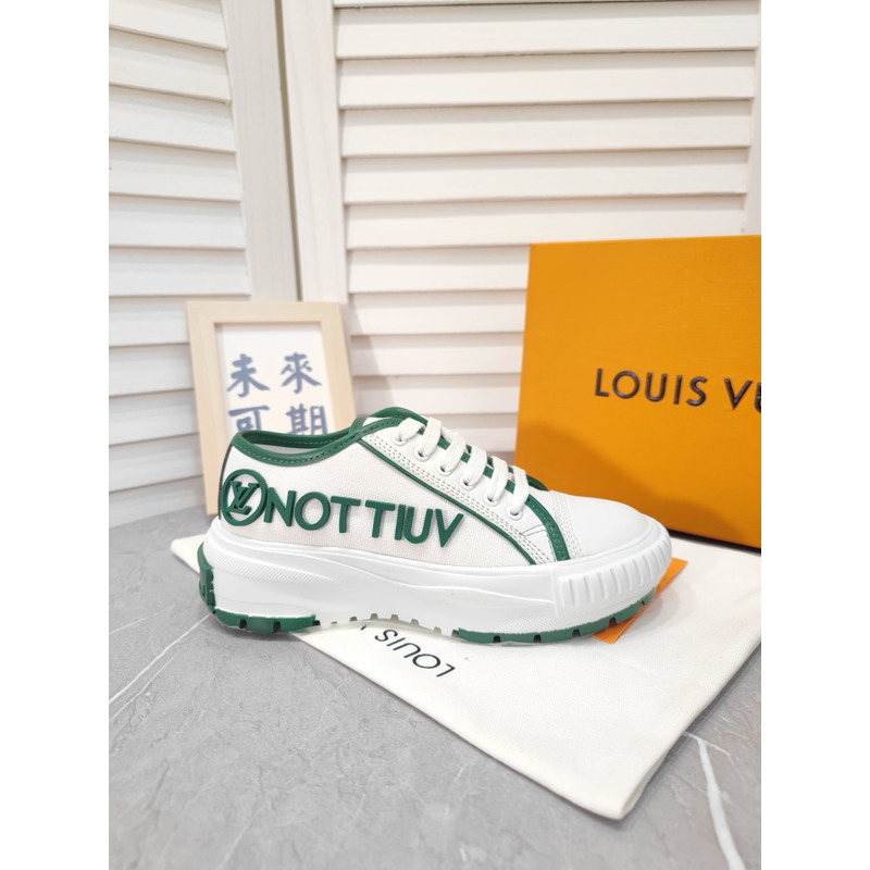 LV Squad Sneaker White Green