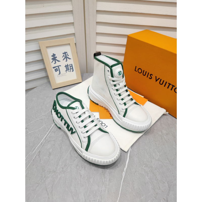 LV Squad Sneaker White Green