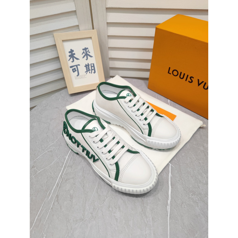 LV Squad Sneaker White Green