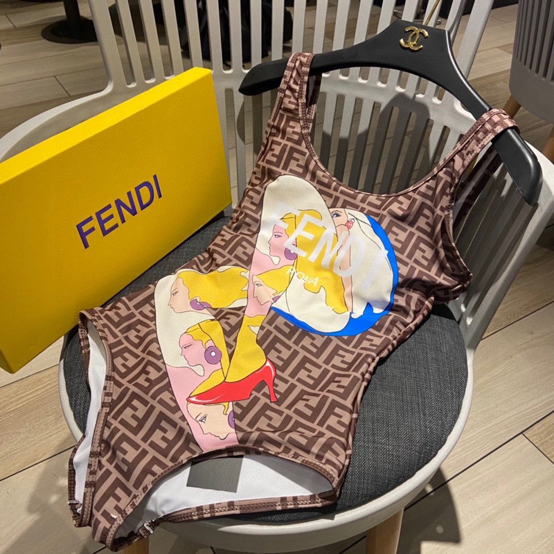 F**di colorblock swimsuit