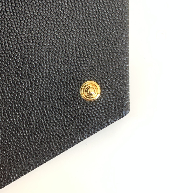 Saint Laurent Envelope Leather Wallet Black