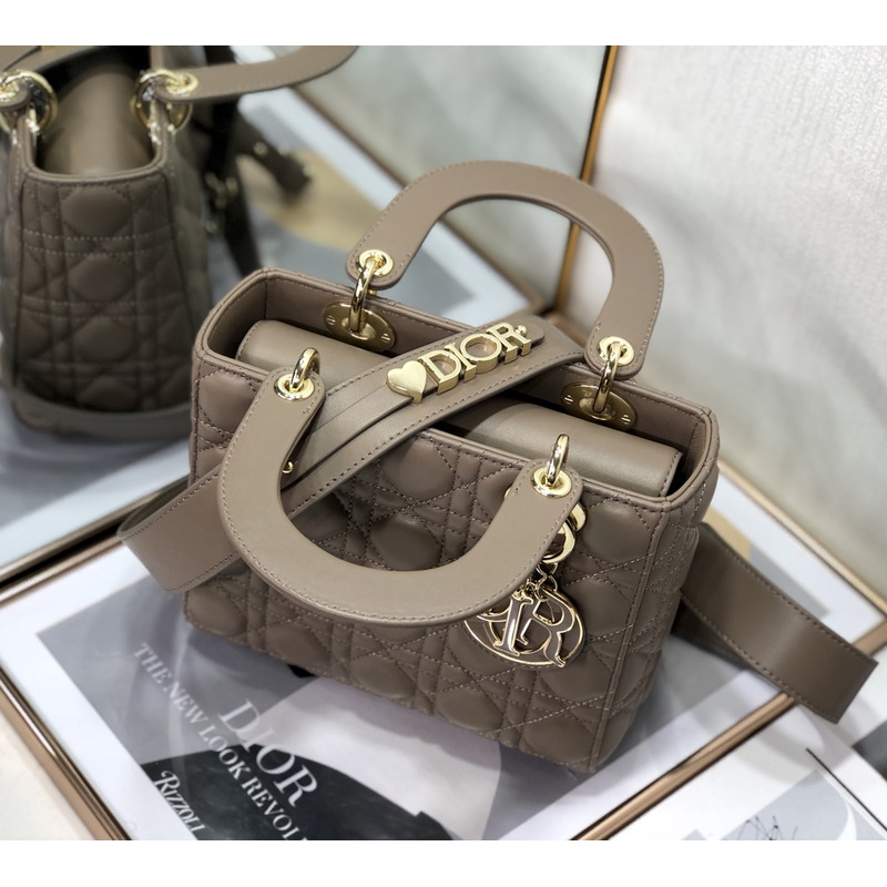 D*or medium lady D*or bag brown