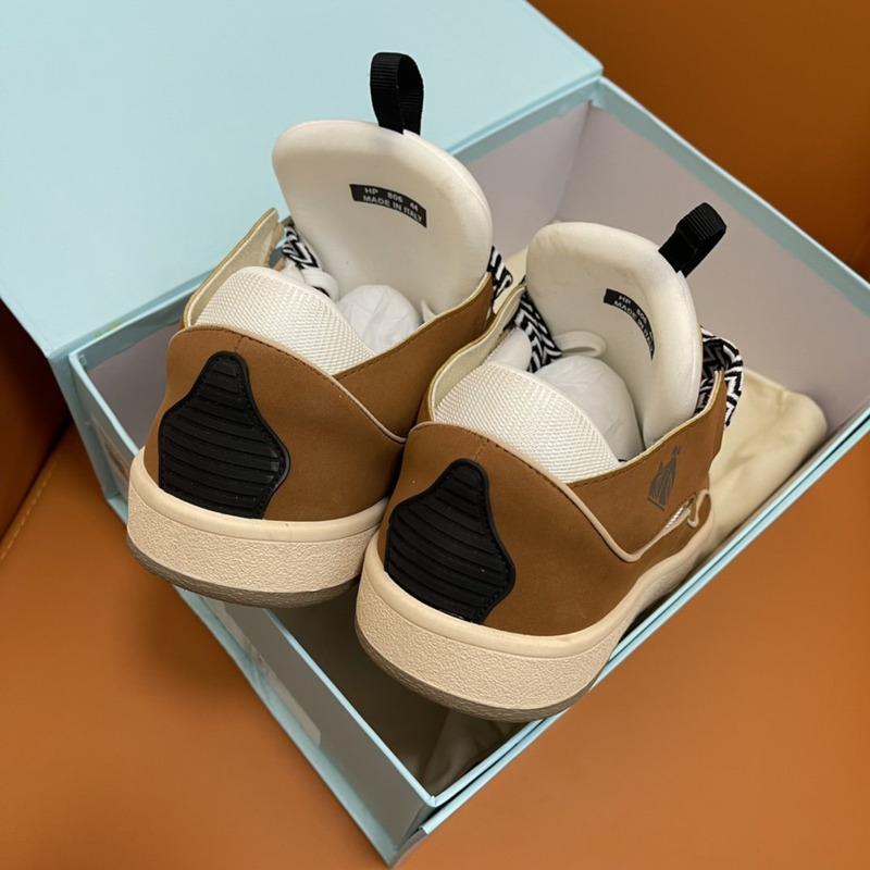 Lanvin Curb Low Top Sneakers Brown