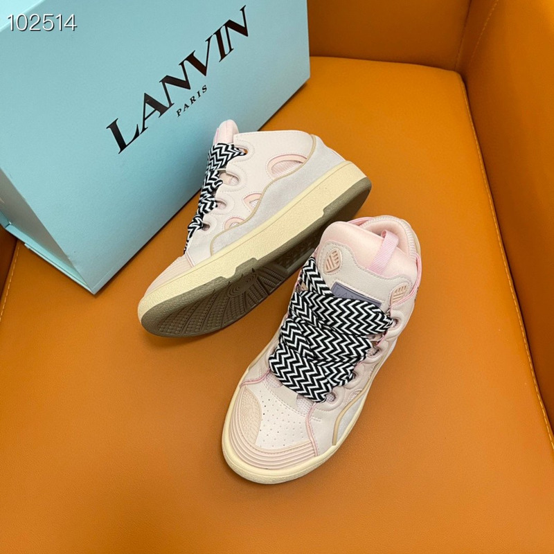 Lanvin Curb Z-Lace Sneakers Pink