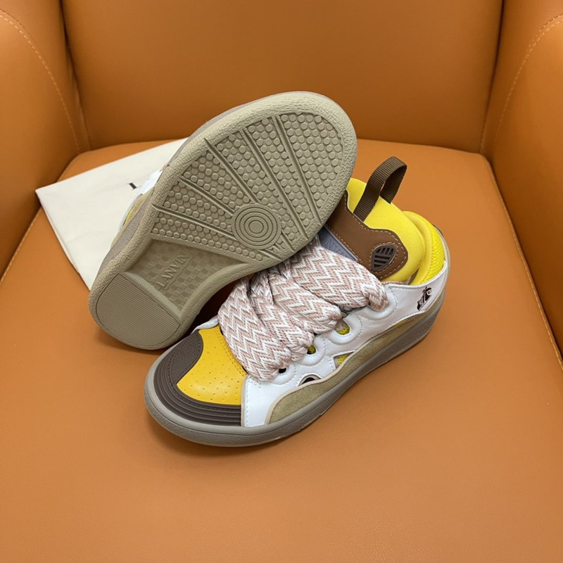 LANVIN Curb Sneaker Beige Yellow