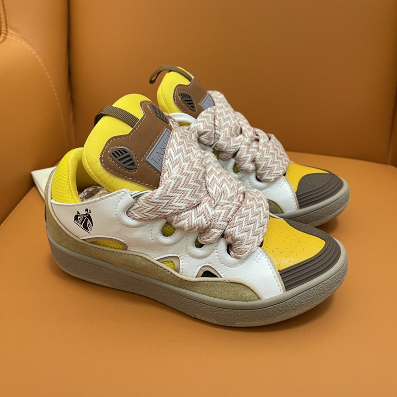 LANVIN Curb Sneaker Beige Yellow