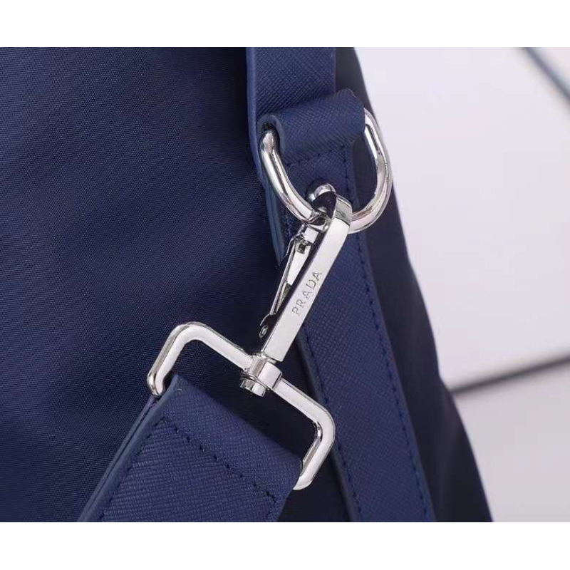 Pra*a tessuto vitello document bag atroceruleous