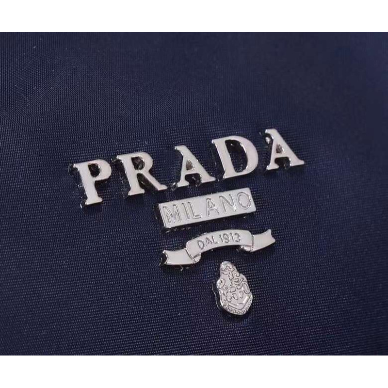 Pra*a tessuto vitello document bag atroceruleous