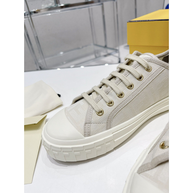 F**di domino fabric low-top shoes white