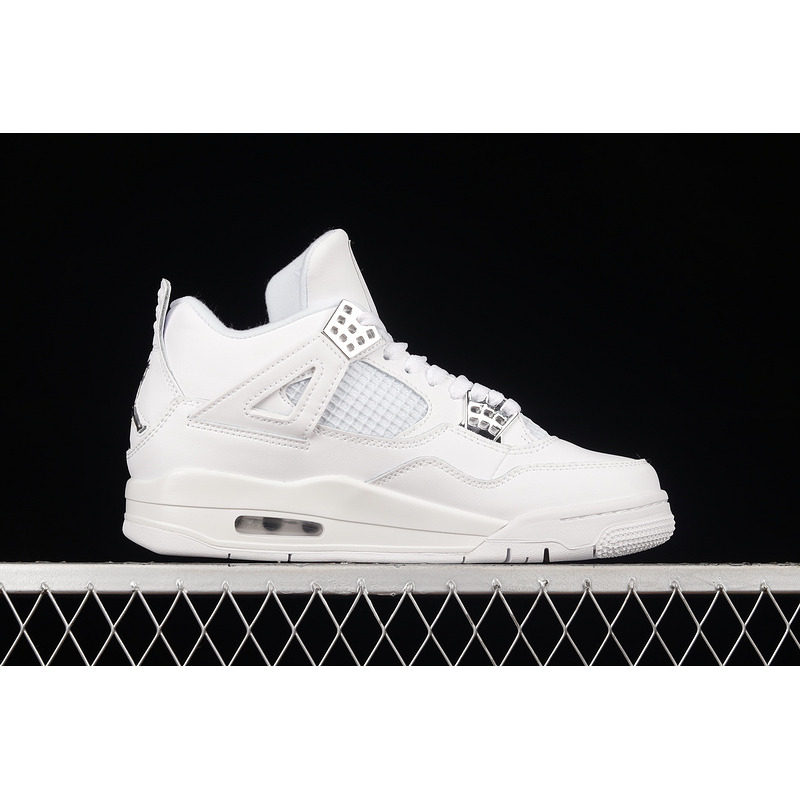 NIKE AIR JORDAN 4 RETRO *PURE MONEY* (WHITE / METALLIC SILVER - PURE PLATINUM)