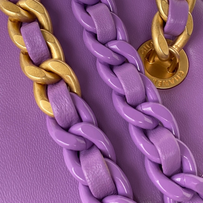 Ch*el  small vanity case  purple