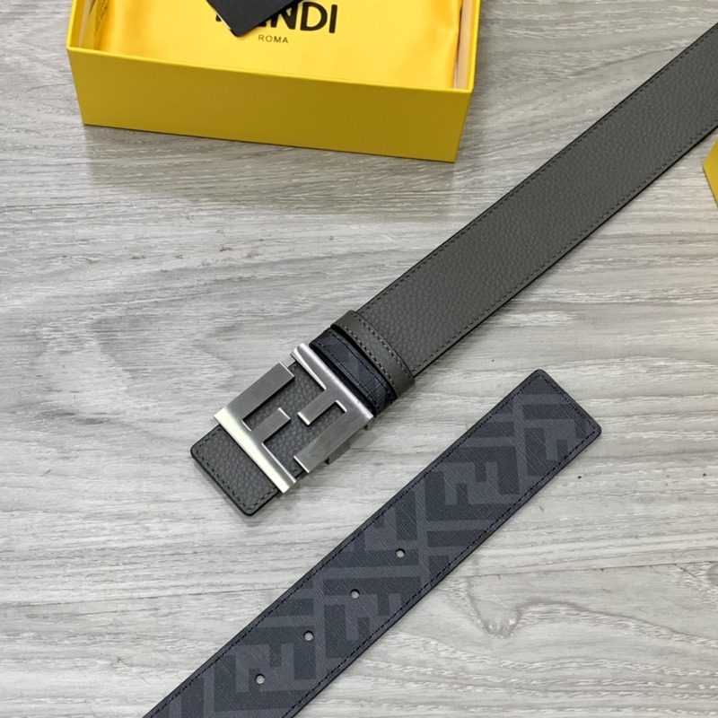 F**di squared ff belt grey leather belt
