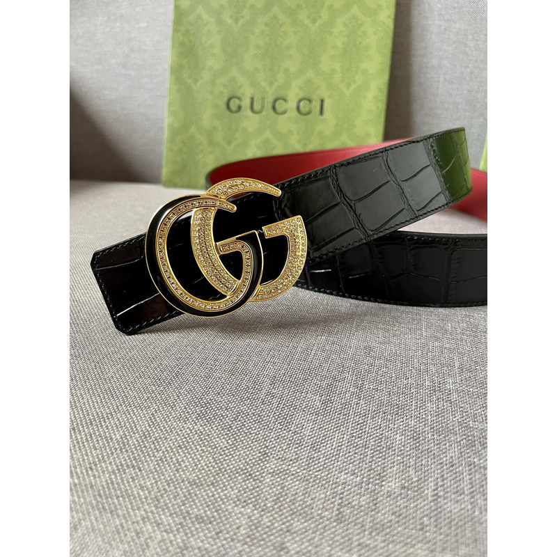 g*u*i double g gold Di*m*nd leather belt