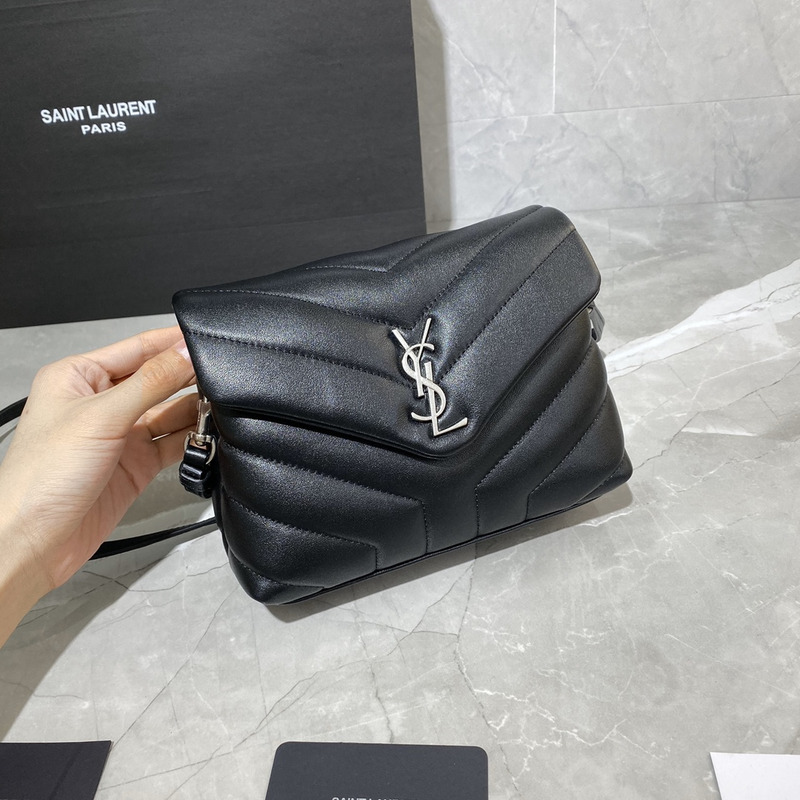 Saint Laurent Lulu Matelasse Y Shoulder Crossbody Bag Black