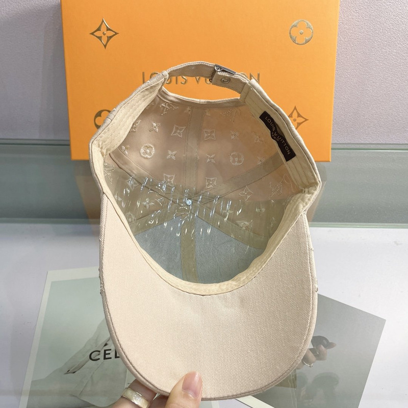 l**is V*t*n embossed monogram hat khaki